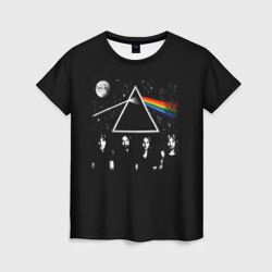 Женская футболка 3D Pink Floyd logo Пинк флойд небо