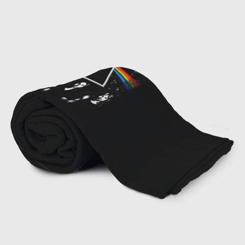 Плед 3D Pink Floyd logo Пинк флойд небо, цвет 3D (велсофт) - фото 2