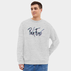 Мужской свитшот oversize без начеса хлопок Pink Floyd glitch Пинк флойд глитч - фото 2