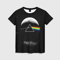 Женская футболка 3D Pink Floyd logo Пинк флойд звезды