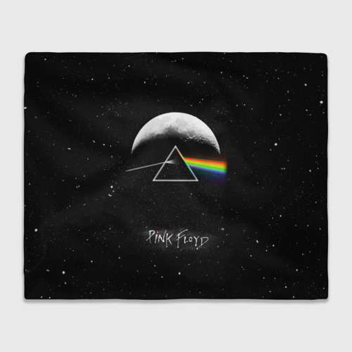 Плед 3D Pink Floyd logo Пинк флойд звезды, цвет 3D (велсофт)