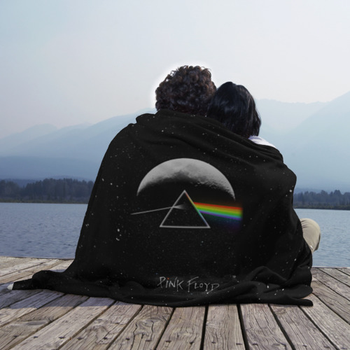 Плед 3D Pink Floyd logo Пинк флойд звезды, цвет 3D (велсофт) - фото 3