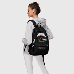 Рюкзак с принтом Pink Floyd logo Пинк флойд звезды для любого человека, вид спереди №4. Цвет основы: белый