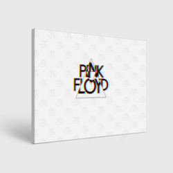 Холст прямоугольный Pink Floyd logo Пинк флойд глитч