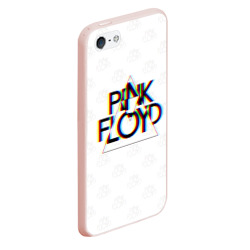 Чехол для iPhone 5/5S матовый Pink Floyd logo Пинк флойд глитч - фото 2