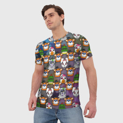 Мужская футболка 3D Фредди, Рокси, Ванни, Чика и Монтгомери - фото 2