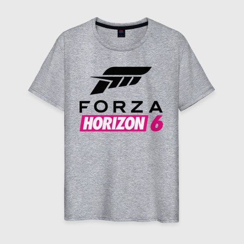 Мужская футболка хлопок Forza Horizon 6  logo, цвет меланж