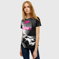Женская футболка 3D Forza Horizon 5 - night race - фото 2