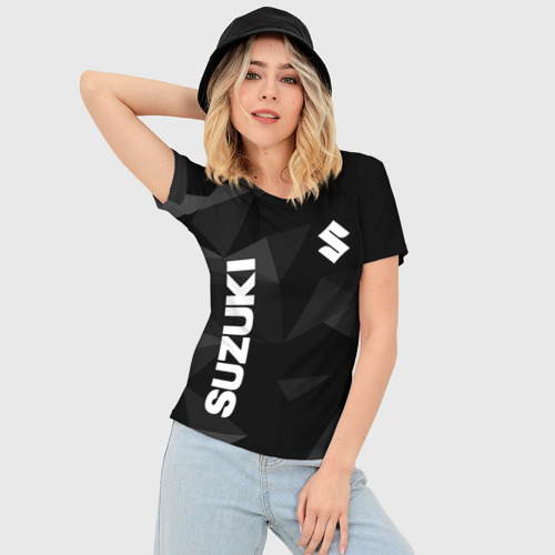 Женская футболка 3D Slim Сузуки, Suzuki Геометрия, цвет 3D печать - фото 3