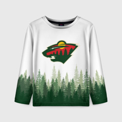 Детский лонгслив 3D Minnesota Wild, Миннесота Уайлд Лес