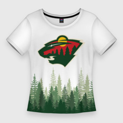 Женская футболка 3D Slim Minnesota Wild, Миннесота Уайлд Лес