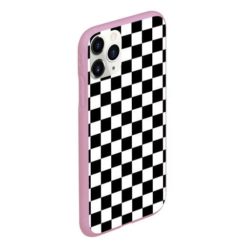Чехол для iPhone 11 Pro Max матовый Chess Squares Cubes, цвет розовый - фото 3