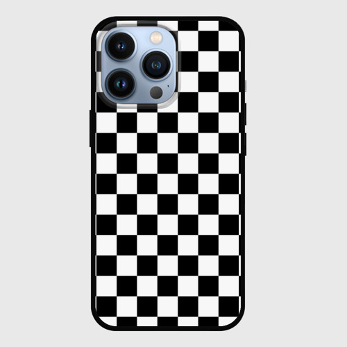 Чехол для iPhone 13 Pro Chess Squares Cubes, цвет черный