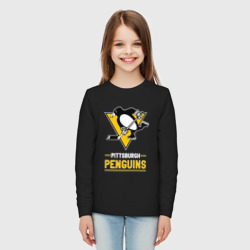 Детский лонгслив хлопок Питтсбург Пингвинз , Pittsburgh Penguins - фото 2