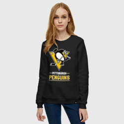 Женский свитшот хлопок Питтсбург Пингвинз , Pittsburgh Penguins - фото 2
