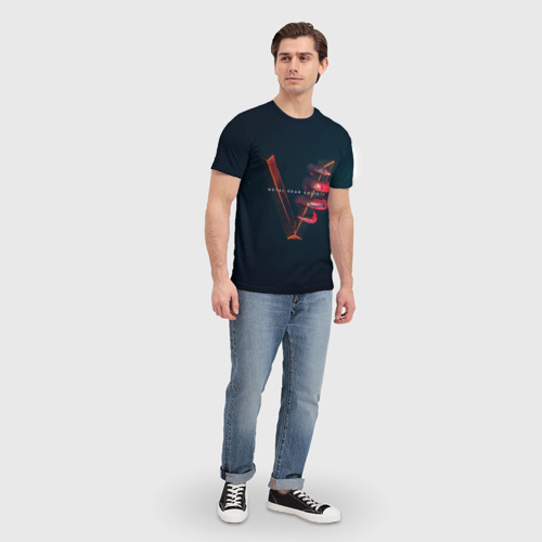 Мужская футболка 3D с принтом МГС 5, вид сбоку #3