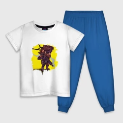 Детская пижама с белой футболкой Big Boss whith gun