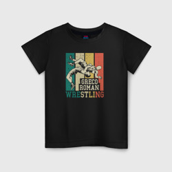 Греко-римская борьба бросок через себя – Детская футболка хлопок с принтом купить