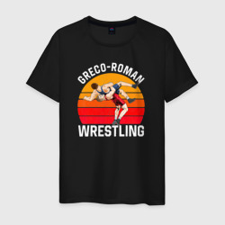 Мужская футболка хлопок Greco Roman Wrestling бросок через себя