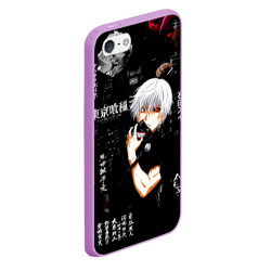 Чехол для iPhone 5/5S матовый Токийский Гуль на фоне Иероглифов Tokyo Ghoul - фото 2