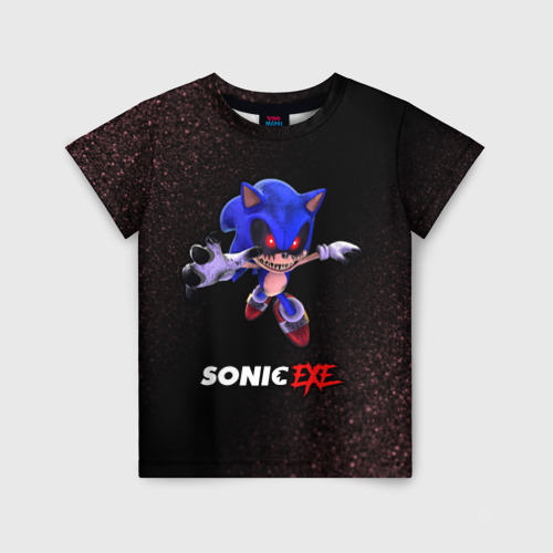 Детская футболка с принтом Sonic EXE - Шум, вид спереди №1