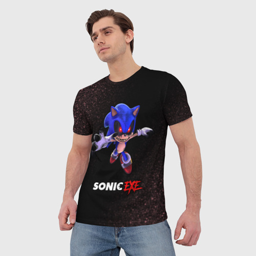 Мужская футболка 3D Sonic EXE - Шум, цвет 3D печать - фото 3