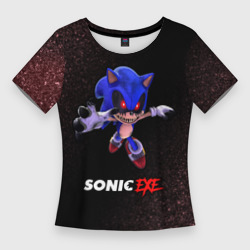 Женская футболка 3D Slim Sonic EXE - Шум