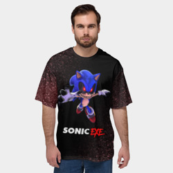 Мужская футболка oversize 3D Sonic EXE - Шум - фото 2