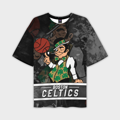 Мужская футболка oversize 3D Boston Celtics , Бостон Селтикс, цвет 3D печать