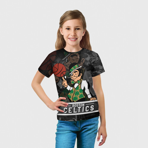 Детская футболка 3D Boston Celtics , Бостон Селтикс, цвет 3D печать - фото 5