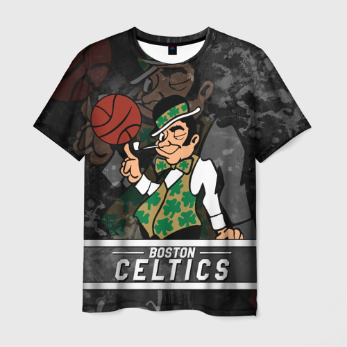 Мужская футболка с принтом Boston Celtics , Бостон Селтикс, вид спереди №1