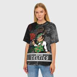 Женская футболка oversize 3D Boston Celtics , Бостон Селтикс - фото 2