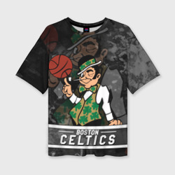 Женская футболка oversize 3D Boston Celtics , Бостон Селтикс