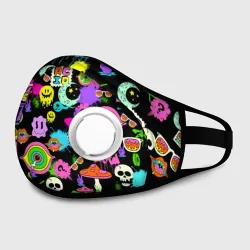 Маска из неопрена Acid Pop-art emoji pattern