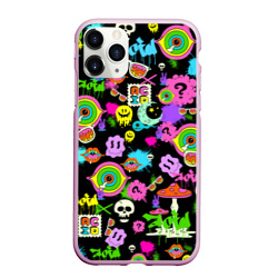 Чехол для iPhone 11 Pro Max матовый Acid Pop-art emoji