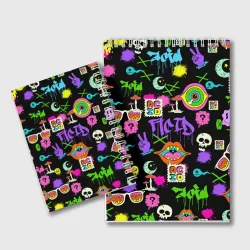 Блокнот Acid Pop-art emoji pattern - фото 2