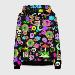 Мужская толстовка 3D Acid Pop-art emoji pattern