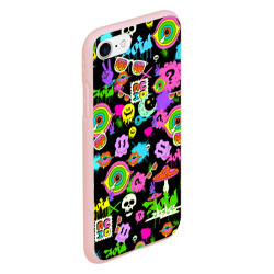 Чехол для iPhone 7/8 матовый Acid Pop-art emoji - фото 2