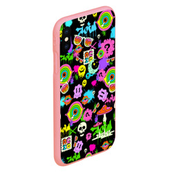 Чехол для iPhone XS Max матовый Acid Pop-art emoji - фото 2