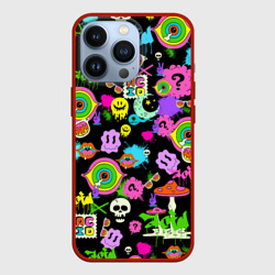 Чехол для iPhone 13 Pro Acid Pop-art emoji