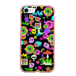 Чехол для iPhone 7/8 матовый Acid Pop-art emoji