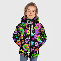 Зимняя куртка для мальчиков 3D ACID Pop-art emoji - фото 2