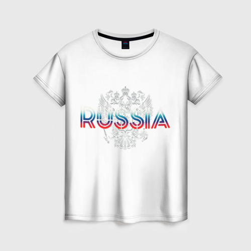 Женская футболка с принтом Russia Sport Team, вид спереди №1