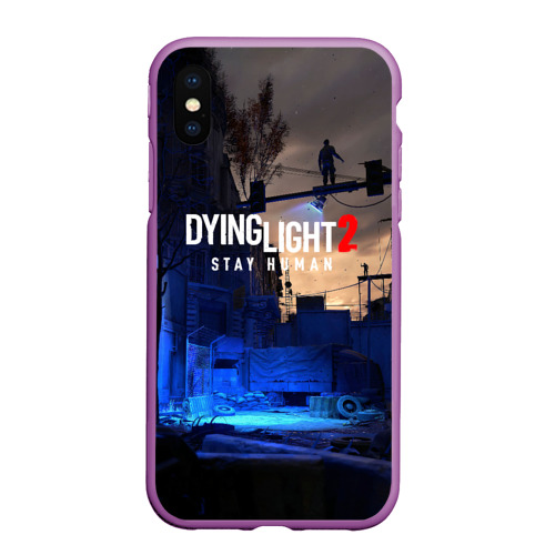 Чехол для iPhone XS Max матовый с принтом Dyng Light 2: Stay Human - Приближается ночь, вид спереди #2