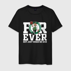 Мужская футболка хлопок Forever not just when We win, Boston Celtics, Бостон Селтикс