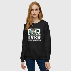 Женский свитшот хлопок Forever not just when We win, Boston Celtics, Бостон Селтикс - фото 2