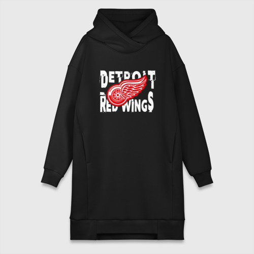 Платье-худи хлопок Детройт Ред Уингз Detroit Red Wings, цвет черный