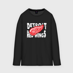 Женский лонгслив oversize хлопок Детройт Ред Уингз Detroit Red Wings