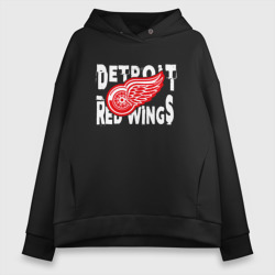 Женское худи Oversize хлопок Детройт Ред Уингз Detroit Red Wings