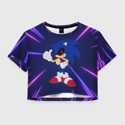Женская футболка Crop-top 3D Sonic EXE Соник